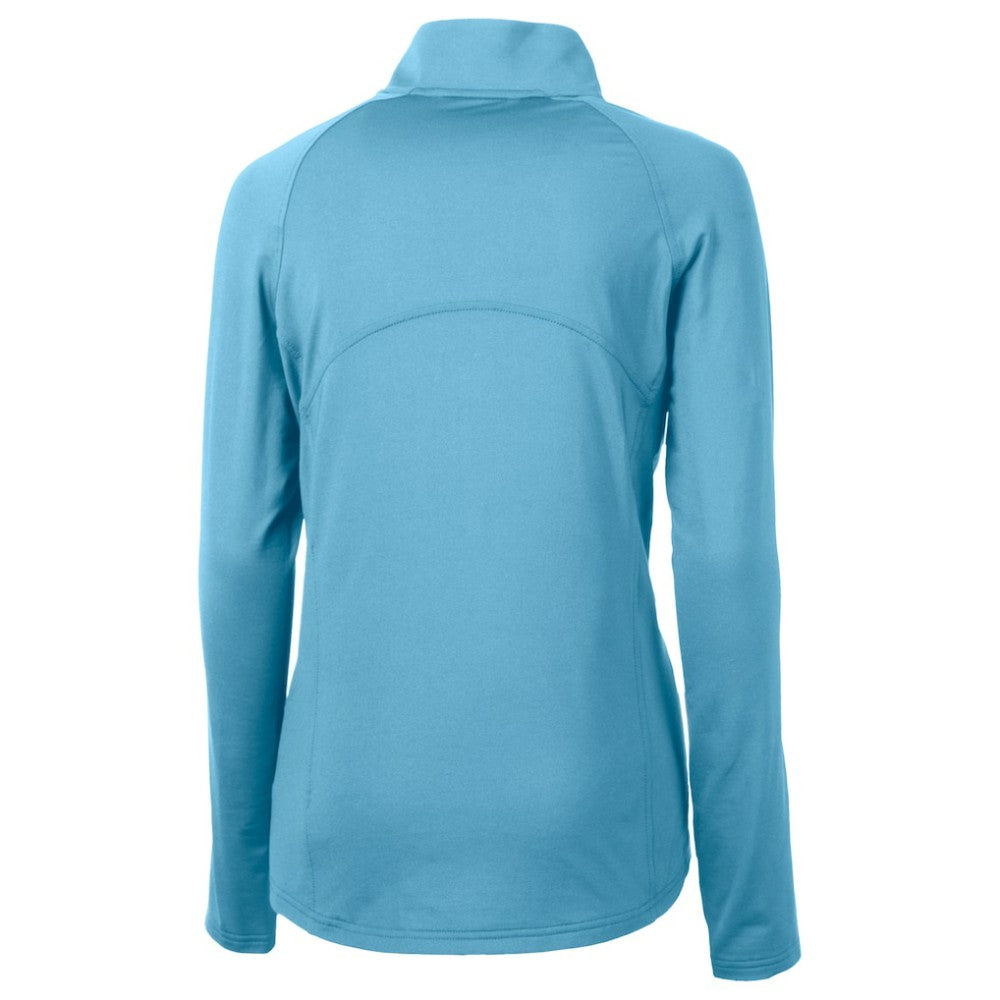 Chicago Cubs Cutter & Buck Women's City Connect Adapt Eco Knit Recycled Half-Zip Pullover Top - Powder Blue Pullover