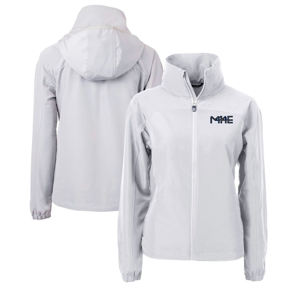 Milwaukee Brewers Cutter & Buck Women's City Connect Charter Eco Recycled Full-Zip Jacket - Gray Jackets