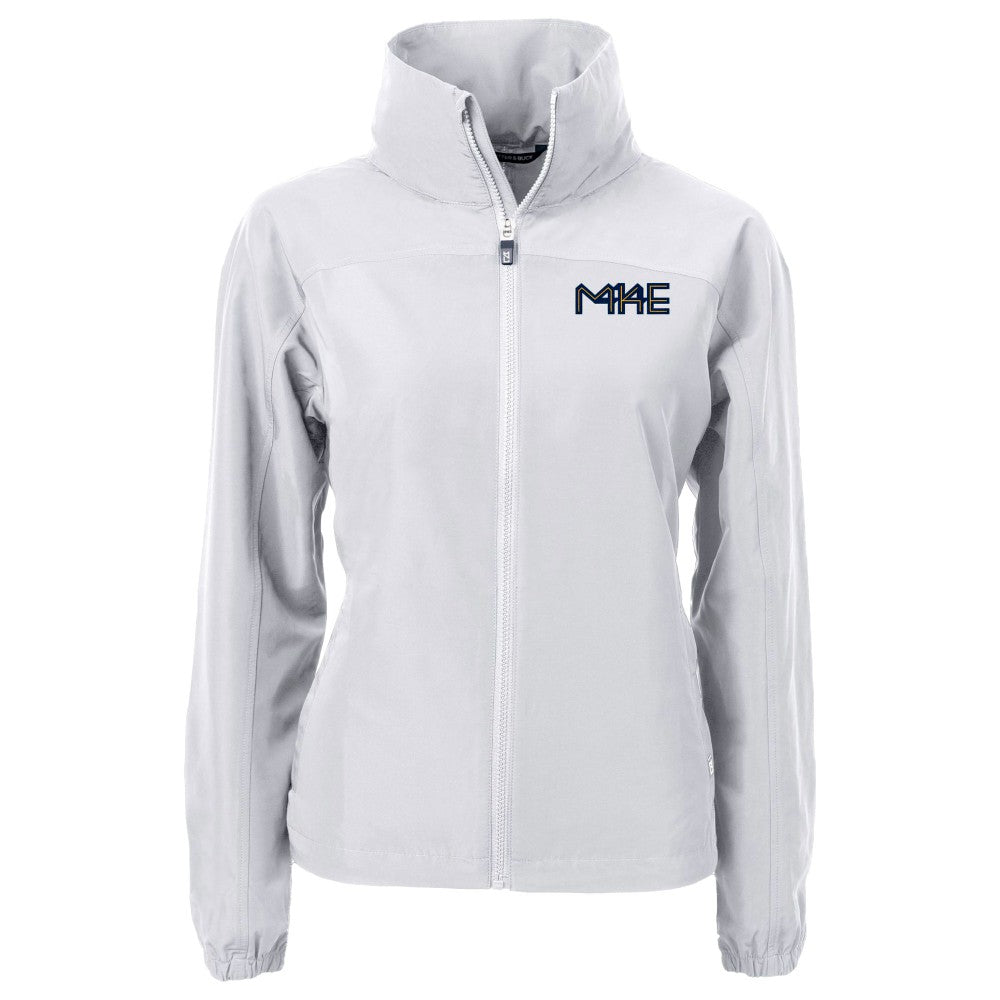 Milwaukee Brewers Cutter & Buck Women's City Connect Charter Eco Recycled Full-Zip Jacket - Gray Jackets