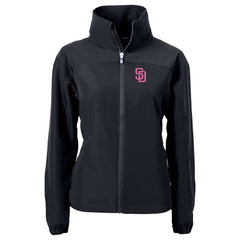 San Diego Padres Cutter & Buck Women's City Connect Charter Eco Recycled Full-Zip Jacket - Black Jackets