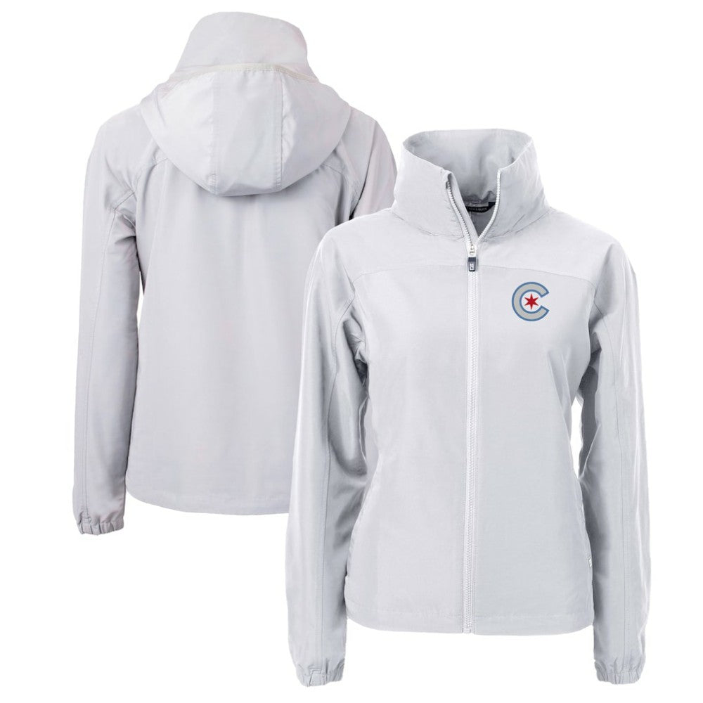Chicago Cubs Cutter & Buck Women's City Connect Charter Eco Recycled Full-Zip Jacket - Gray Jackets
