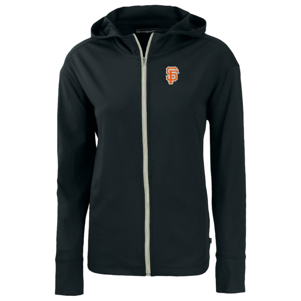 San Francisco Giants Cutter & Buck Women's City Connect Daybreak Eco Recycled Full-Zip Hoodie - Black Hoodies