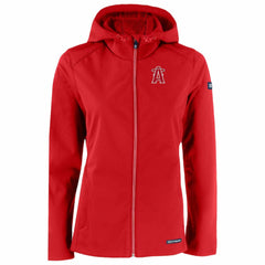 Los Angeles Angels Cutter & Buck Women's City Connect Evoke Eco Softshell Recycled Full-Zip Hoodie Jacket - Red Jackets