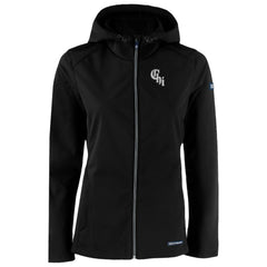 Chicago White Sox Cutter & Buck Women's City Connect Evoke Eco Softshell Recycled Full-Zip Hoodie Jacket - Black Jackets