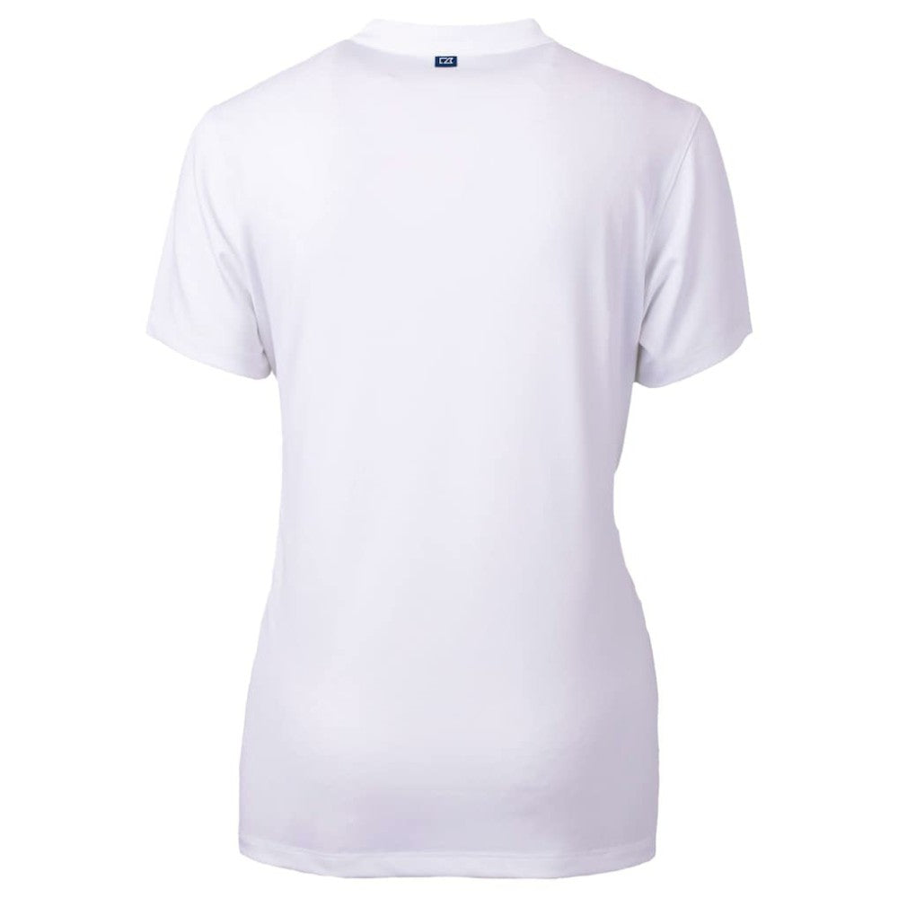 Washington Nationals Cutter & Buck Women's City Connect Forge Heathered Stretch Blade Top - White Tops