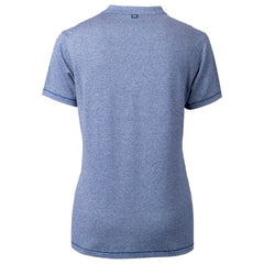 Chicago Cubs Cutter & Buck Women's City Connect Forge Heathered Stretch Blade Top - Heather Navy Tops