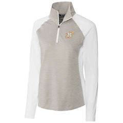 Houston Astros Cutter & Buck Women's City Connect Forge Tonal Stripe Stretch Half-Zip Pullover Top - White Pullover