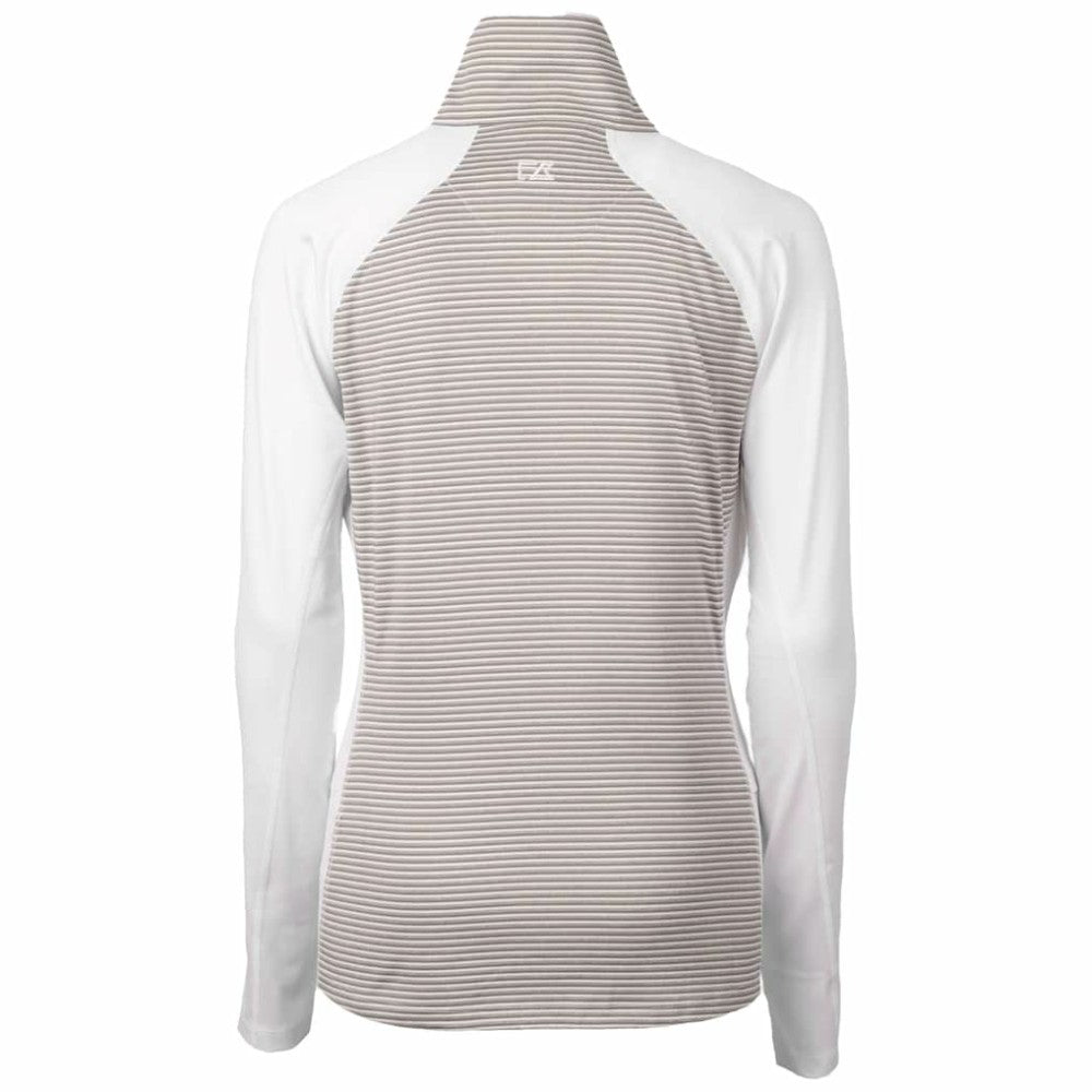 Houston Astros Cutter & Buck Women's City Connect Forge Tonal Stripe Stretch Half-Zip Pullover Top - White Pullover