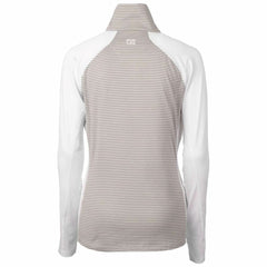 Houston Astros Cutter & Buck Women's City Connect Forge Tonal Stripe Stretch Half-Zip Pullover Top - White Pullover