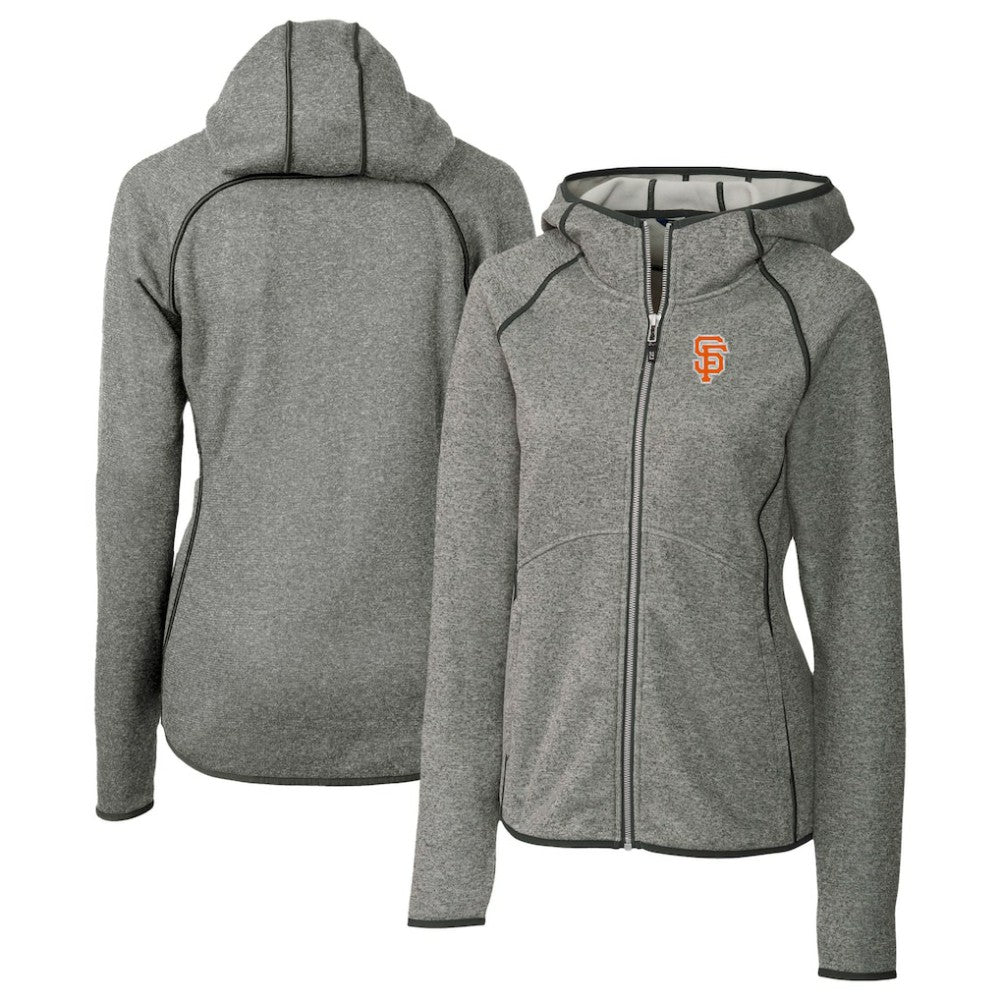 San Francisco Giants Cutter & Buck Women's City Connect Mainsail Full-Zip Hooded Jacket - Heather Gray Jackets