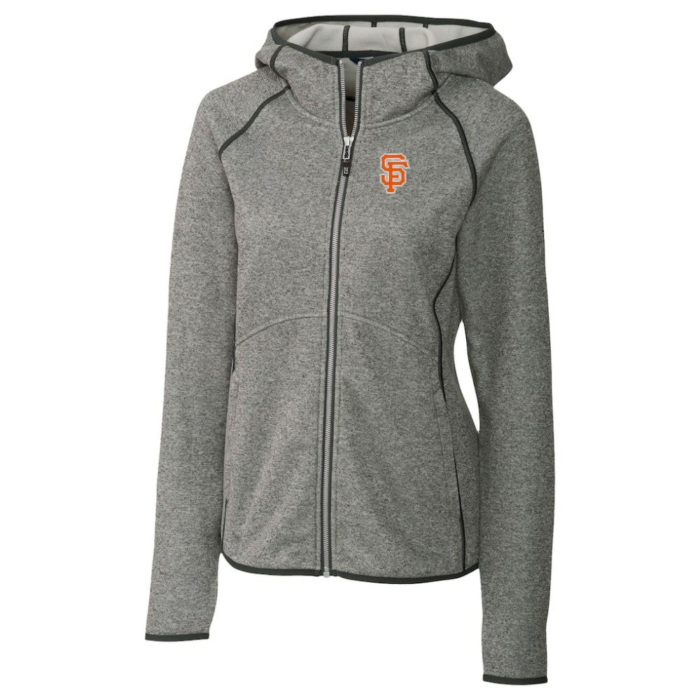 San Francisco Giants Cutter & Buck Women's City Connect Mainsail Full-Zip Hooded Jacket - Heather Gray Jackets