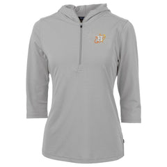 Houston Astros Cutter & Buck Women's City Connect Virtue Eco Pique Recycled Half-Zip Pullover Hoodie - Gray Hoodies