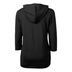 San Diego Padres Cutter & Buck Women's City Connect Virtue Eco Pique Recycled Half-Zip Pullover Hoodie - Black Hoodies