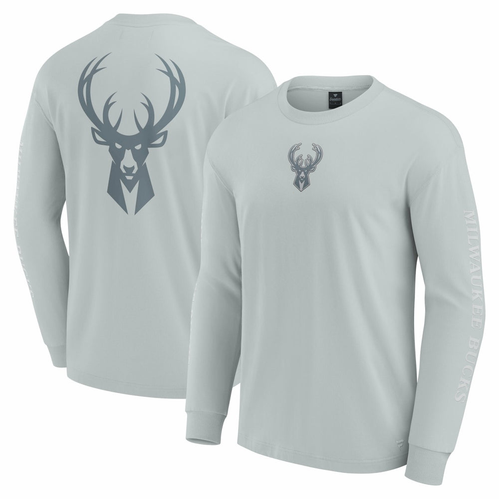 Milwaukee Bucks Elements Strive Long Sleeve T-Shirt  Gray