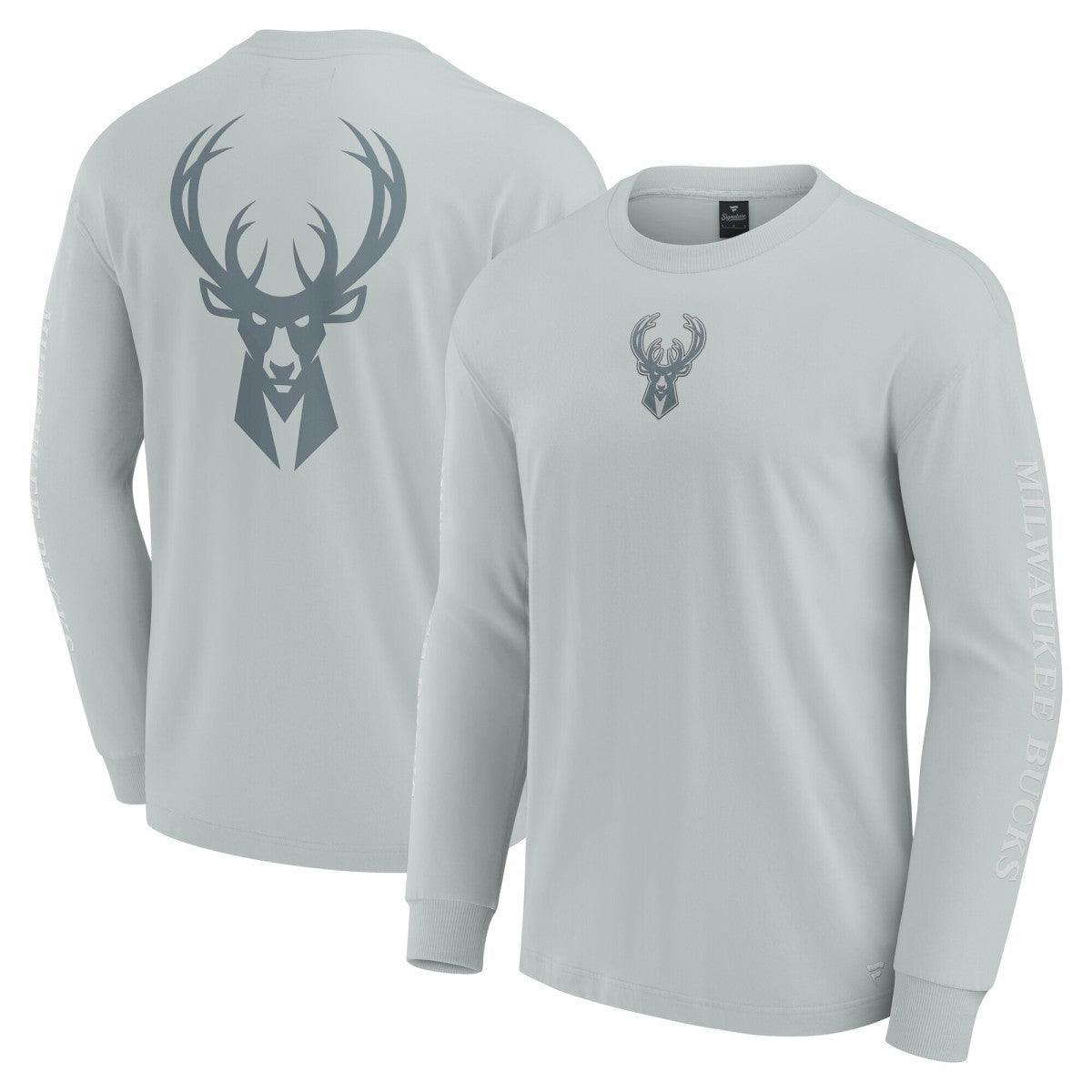 Milwaukee Bucks Elements Strive Long Sleeve T-Shirt  Gray