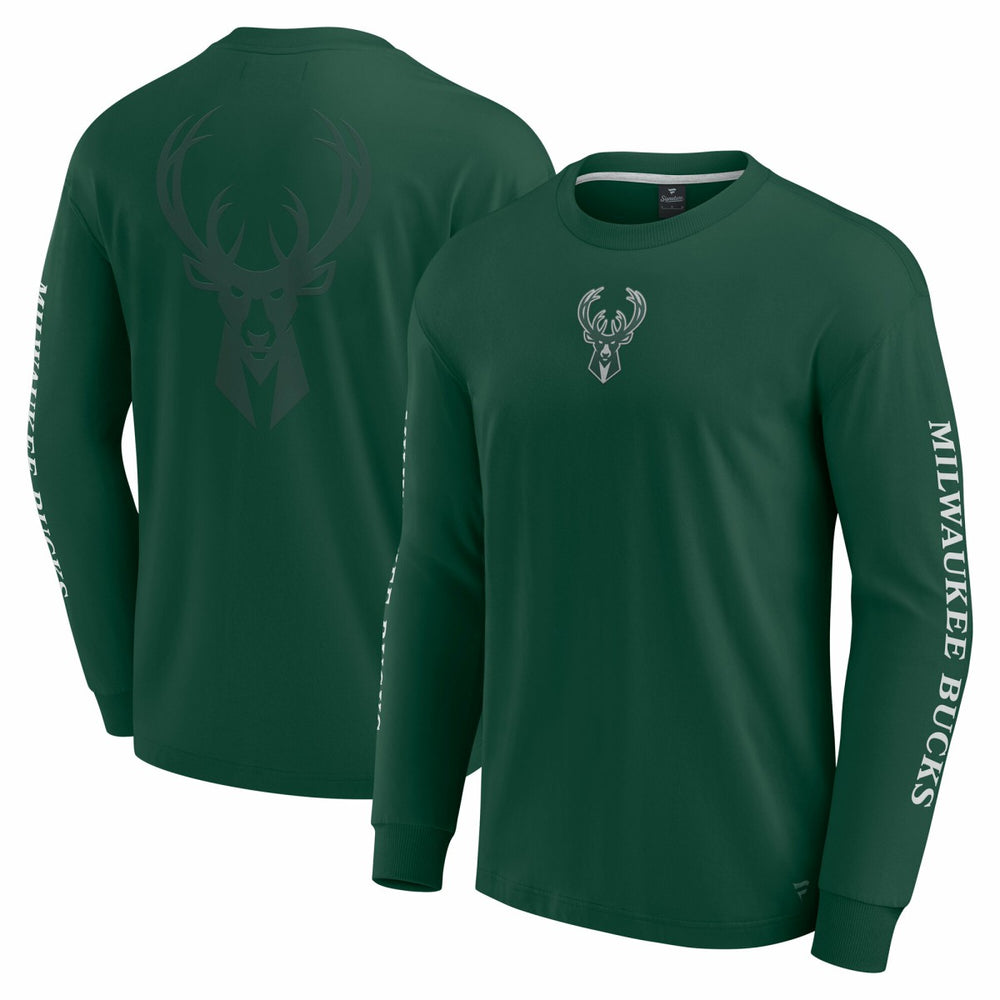 Milwaukee Bucks Elements Strive Long Sleeve T-Shirt  Hunter Green