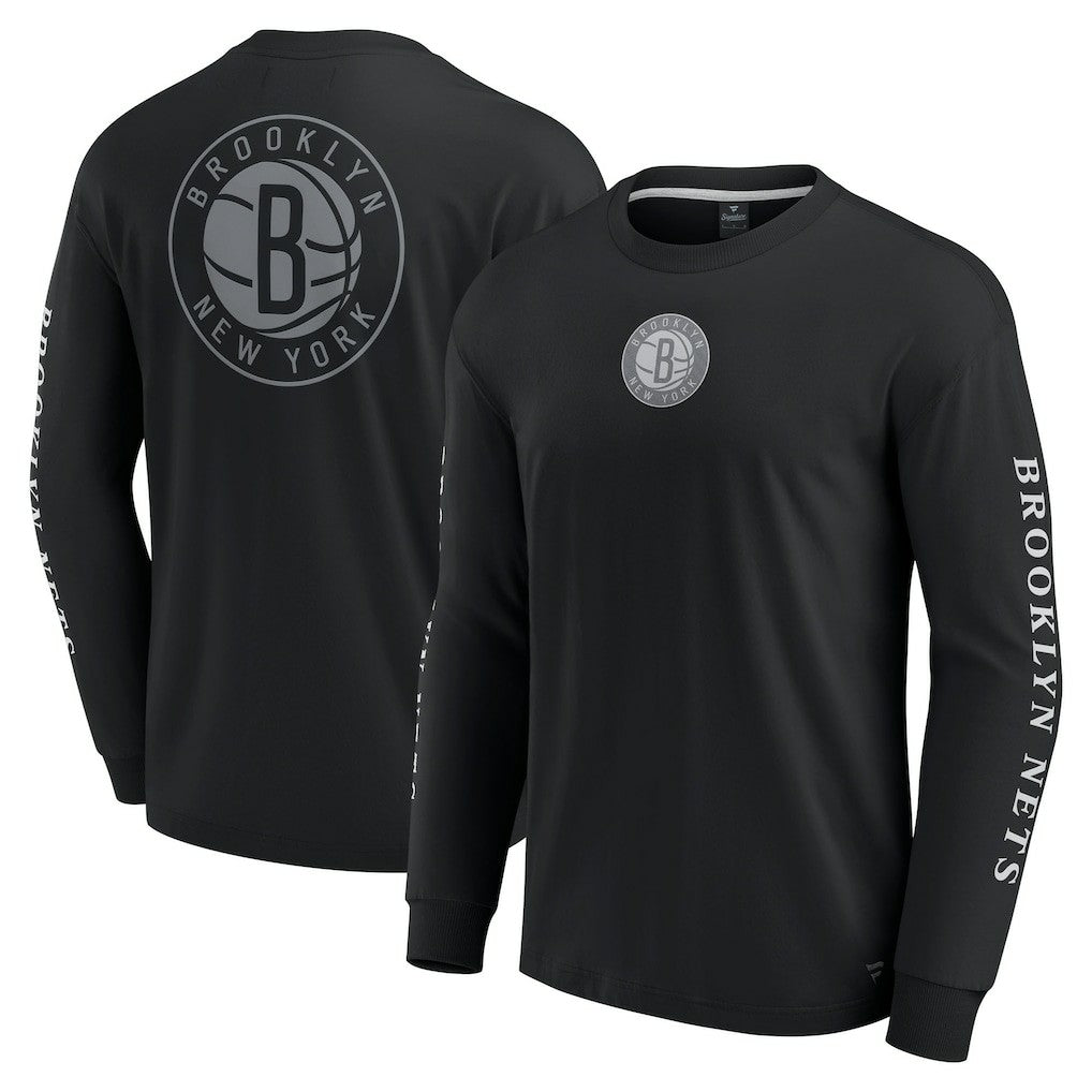 Brooklyn Nets Elements Strive Long Sleeve T-Shirt  Black