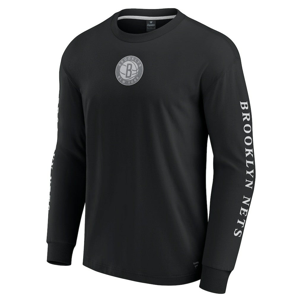 Brooklyn Nets Elements Strive Long Sleeve T-Shirt  Black
