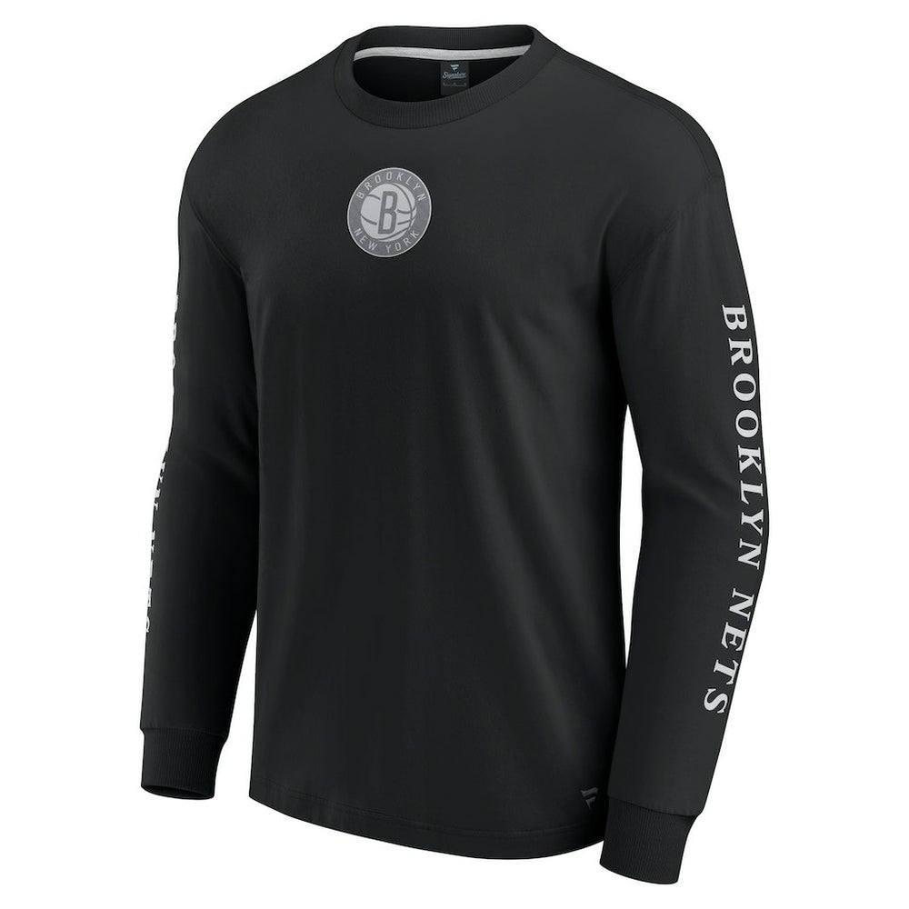Brooklyn Nets Elements Strive Long Sleeve T-Shirt  Black