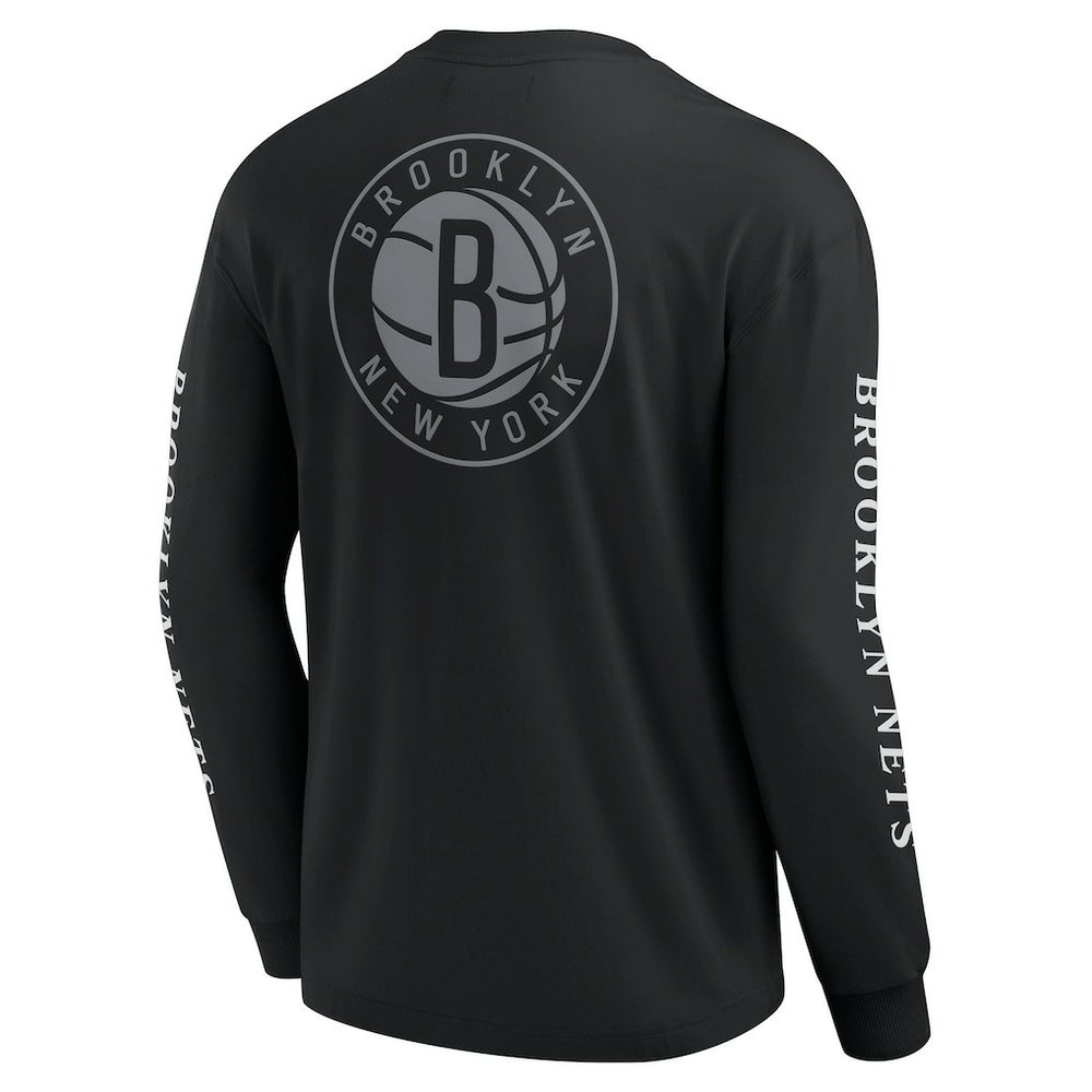 Brooklyn Nets Elements Strive Long Sleeve T-Shirt  Black