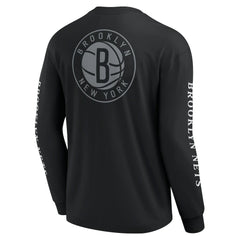 Brooklyn Nets Elements Strive Long Sleeve T-Shirt  Black