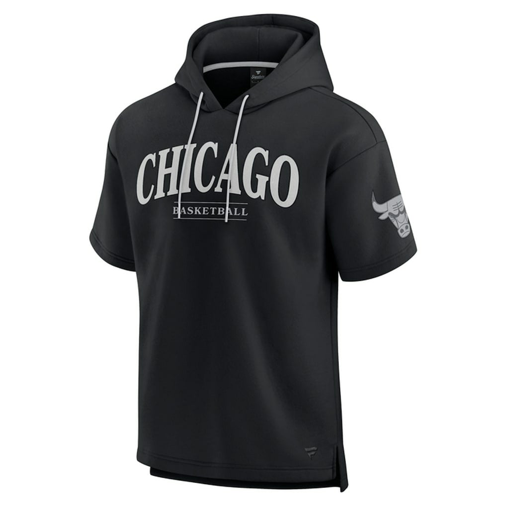 Chicago Bulls Elements Ready Short Sleeve Pullover Hoodie Black