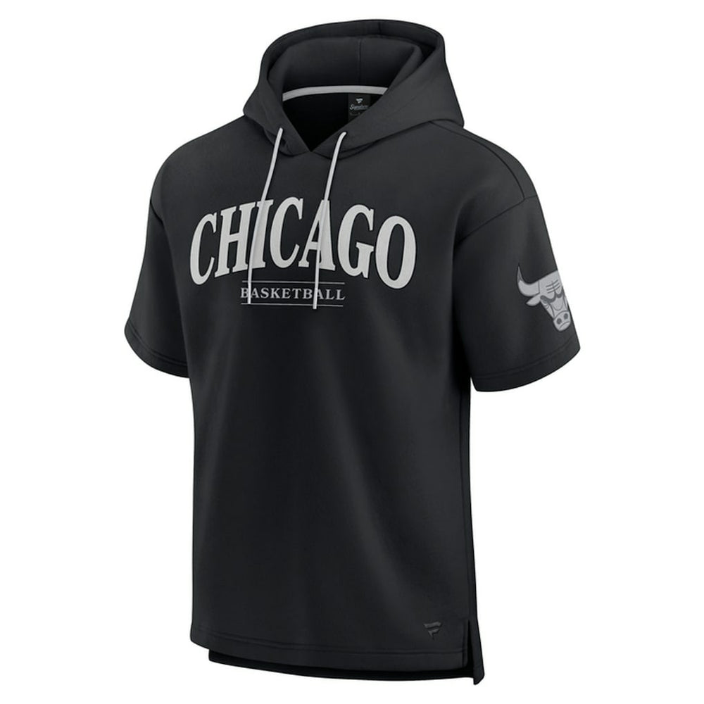 Chicago Bulls Elements Ready Short Sleeve Pullover Hoodie Black