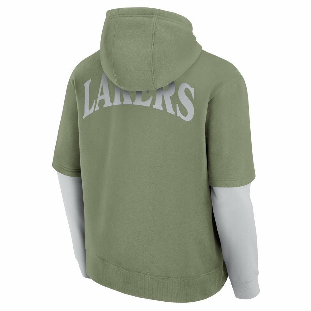 Los Angeles Lakers Elements Sleek Pullover Hoodie Olive