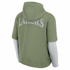 Los Angeles Lakers Elements Sleek Pullover Hoodie Olive