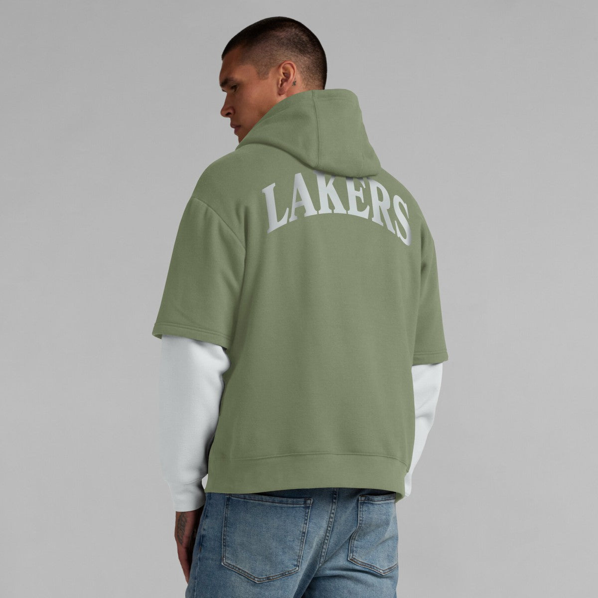 Los Angeles Lakers Elements Sleek Pullover Hoodie Olive