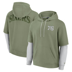Philadelphia 76ers Elements Sleek Pullover Hoodie Olive