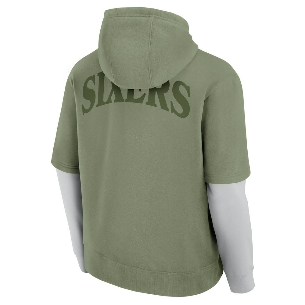 Philadelphia 76ers Elements Sleek Pullover Hoodie Olive