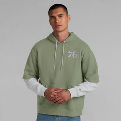 Philadelphia 76ers Elements Sleek Pullover Hoodie Olive