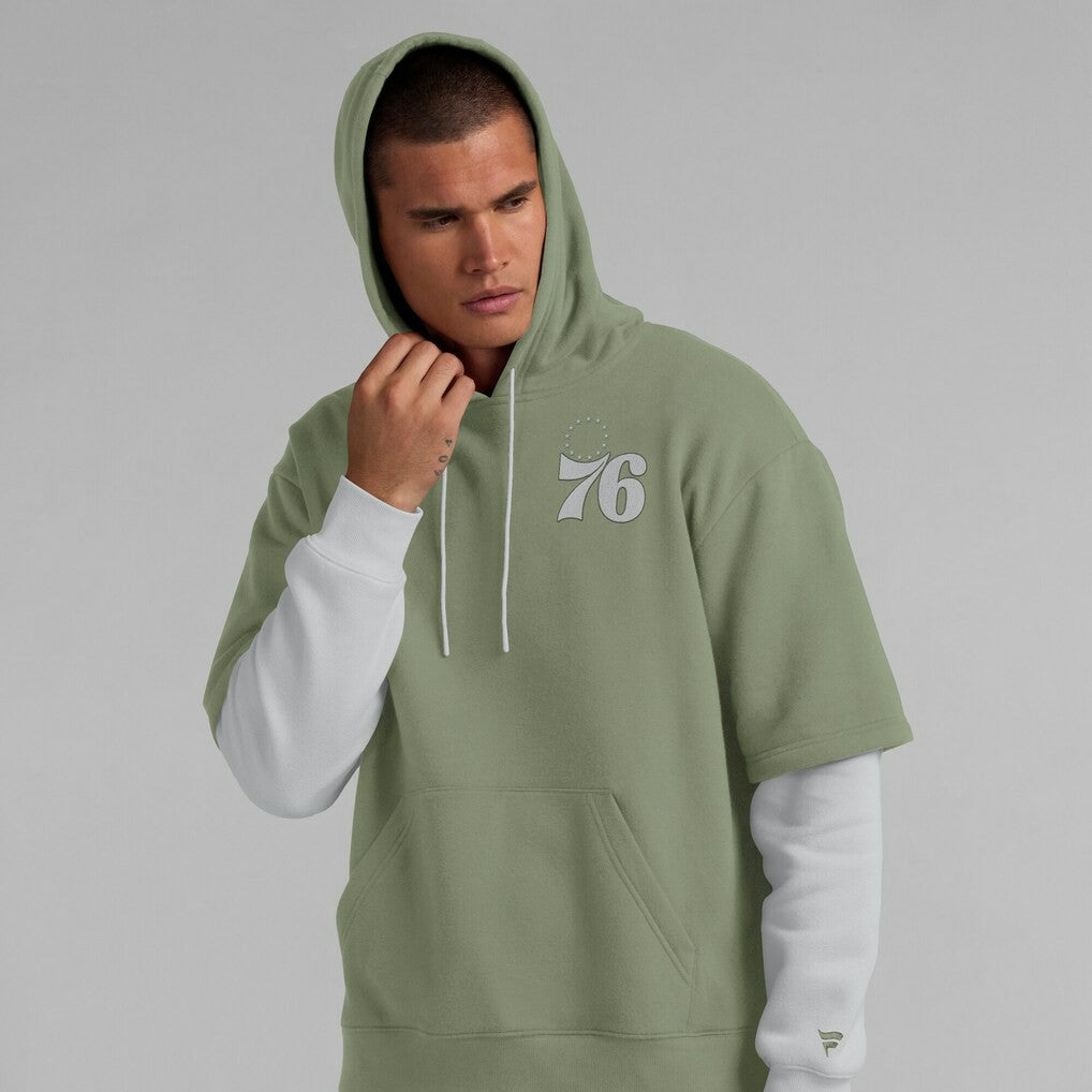 Philadelphia 76ers Elements Sleek Pullover Hoodie Olive