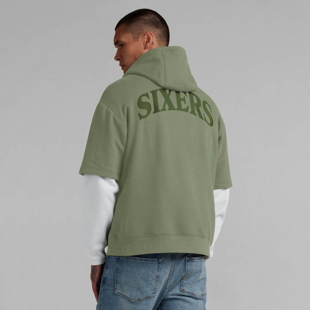Philadelphia 76ers Elements Sleek Pullover Hoodie Olive