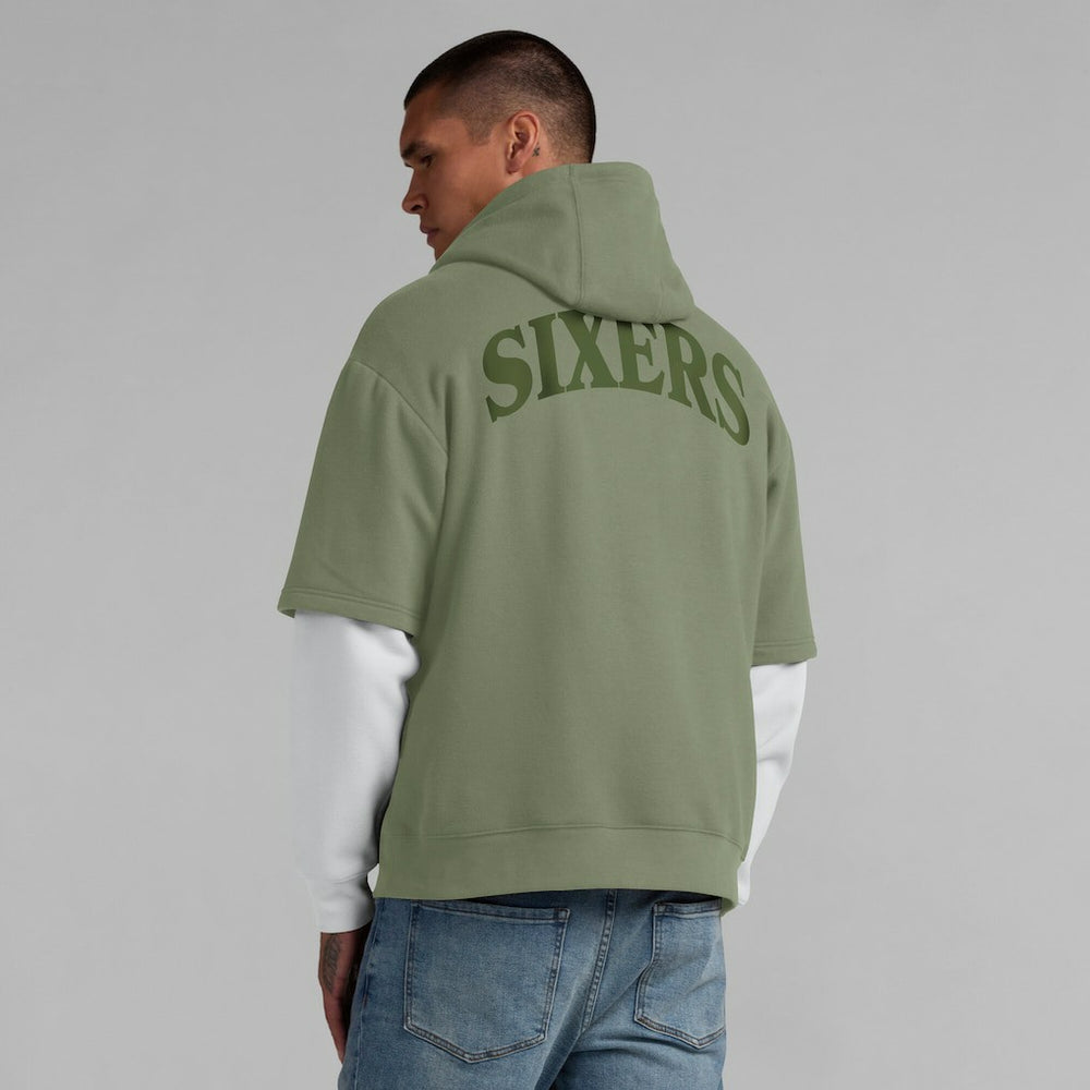 Philadelphia 76ers Elements Sleek Pullover Hoodie Olive