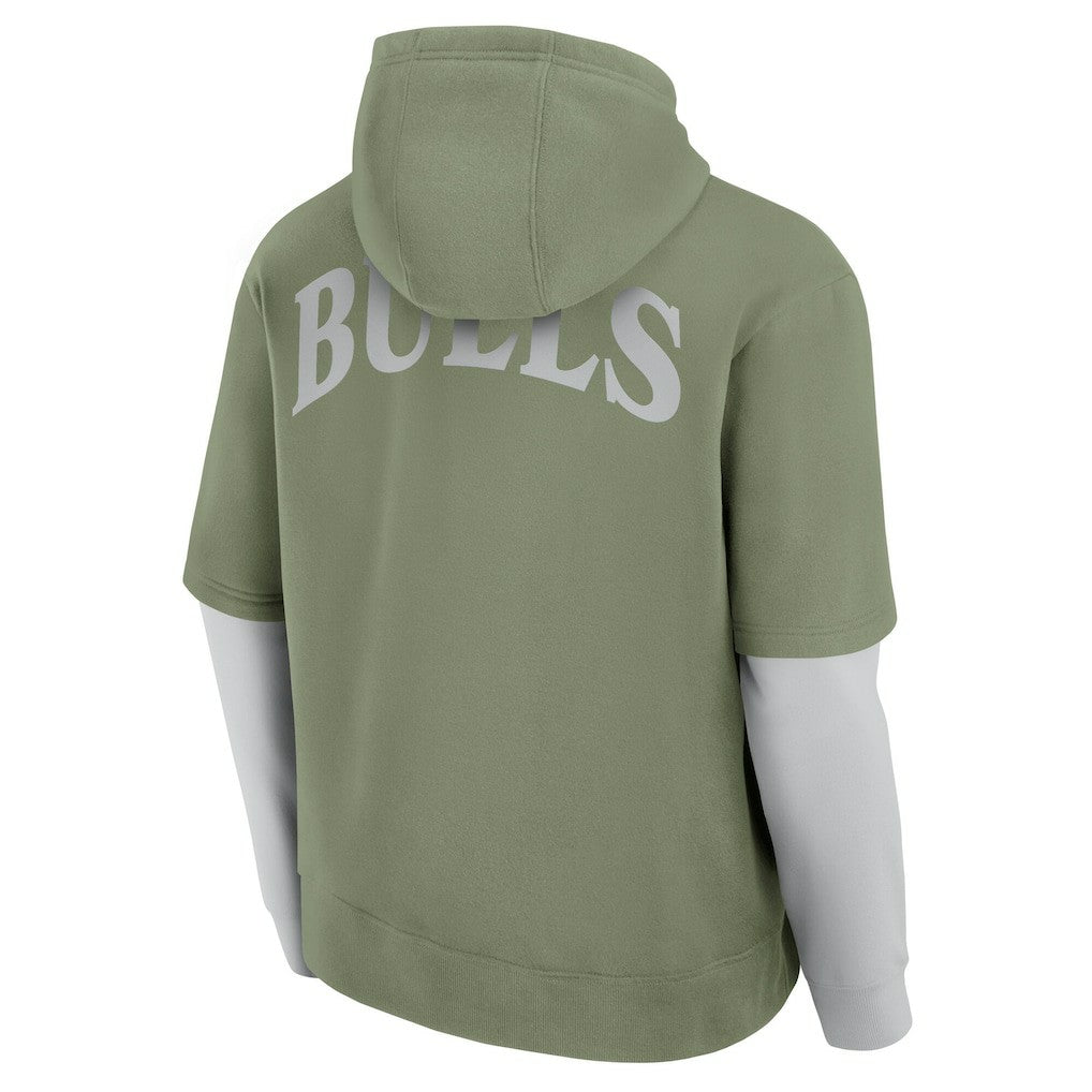 Chicago Bulls Elements Sleek Pullover Hoodie Olive