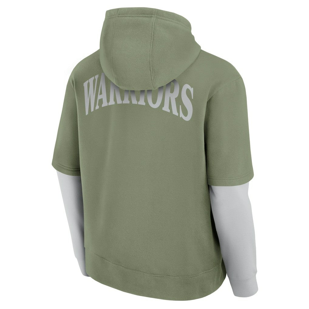 Golden State Warriors Elements Sleek Pullover Hoodie Olive