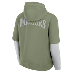 Golden State Warriors Elements Sleek Pullover Hoodie Olive