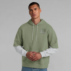 Golden State Warriors Elements Sleek Pullover Hoodie Olive