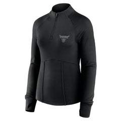 Chicago Bulls Women's Elements Match Raglan Quarter-Zip Top Black