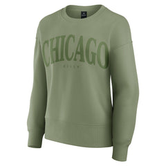 Chicago Bulls Women's Elements Flow Pullover Sweatshirt Olive