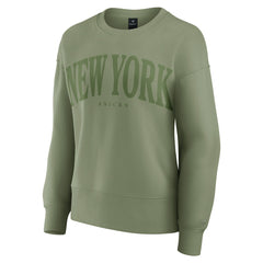 New York Knicks Women's Elements Flow Pullover Sweatshirt Olive