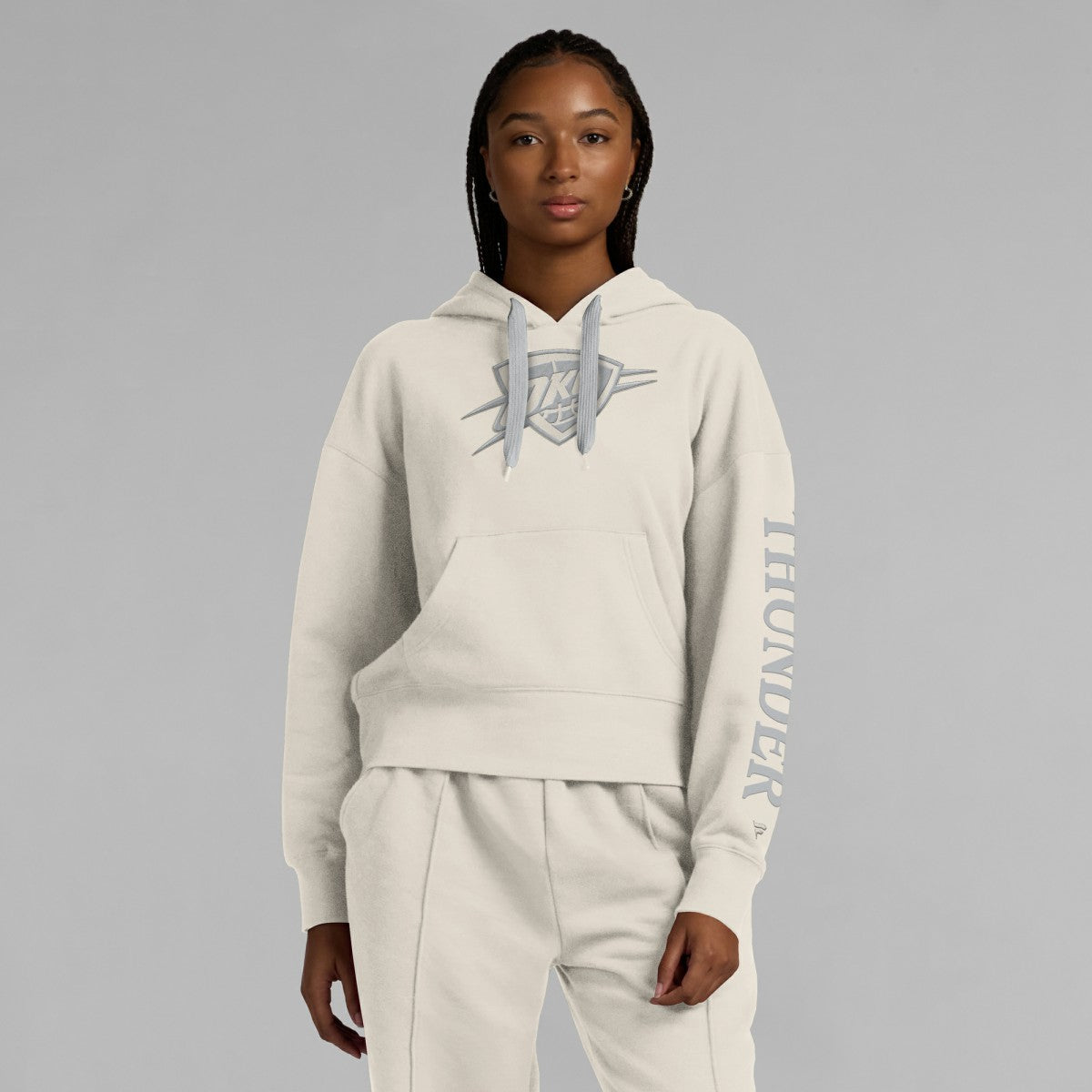 Oklahoma City Thunder Women's Elements Next Pullover Hoodie Cream