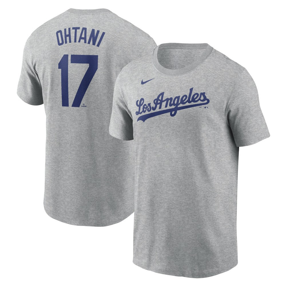 Shohei Ohtani Los Angeles Dodgers Nike 2024 Fuse Name & Number T-Shirt – Gray T-shirts