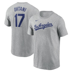 Shohei Ohtani Los Angeles Dodgers Nike 2024 Fuse Name & Number T-Shirt – Gray T-shirts
