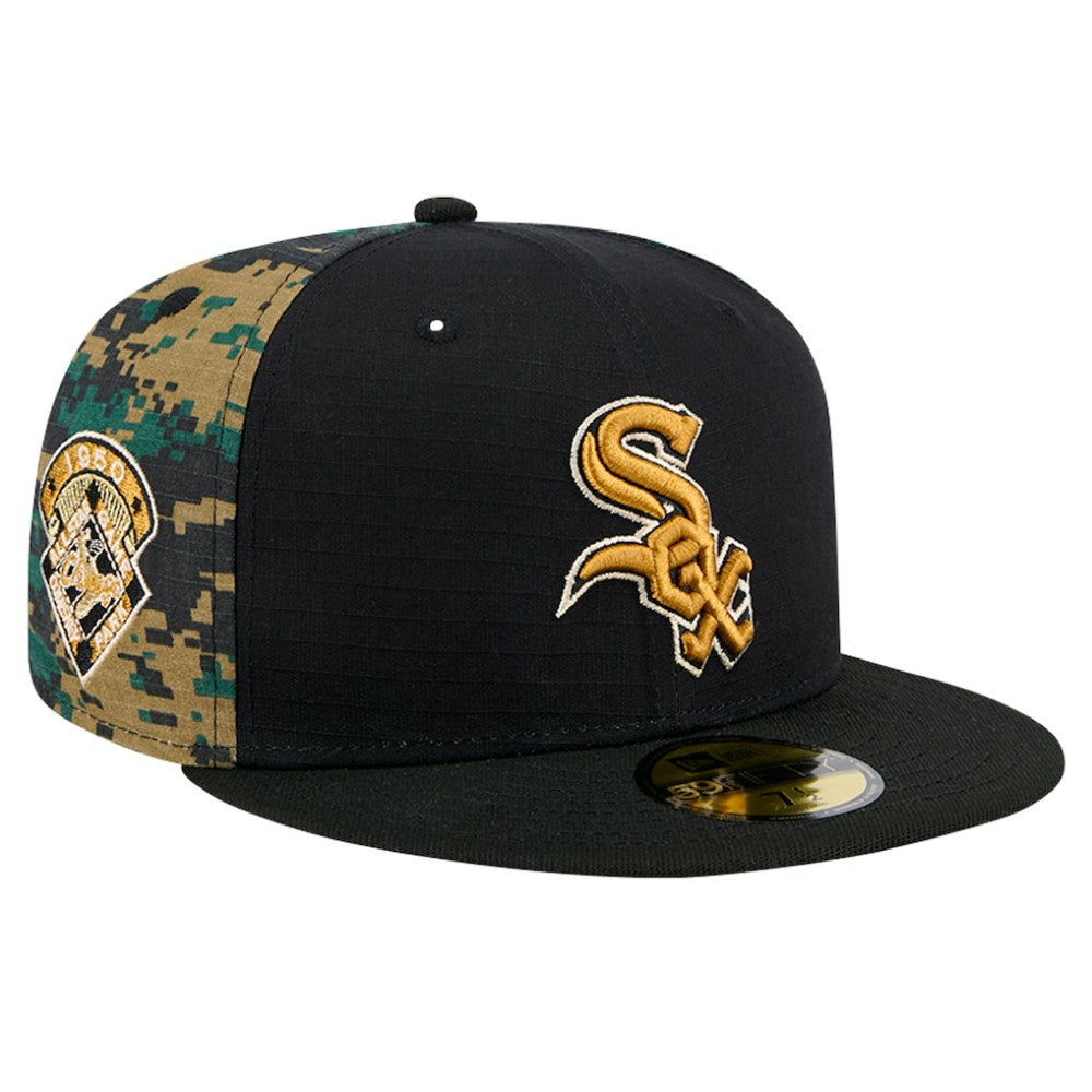 Chicago White Sox New Era Digi Camo 59FIFTY Fitted Hat - Black Hats