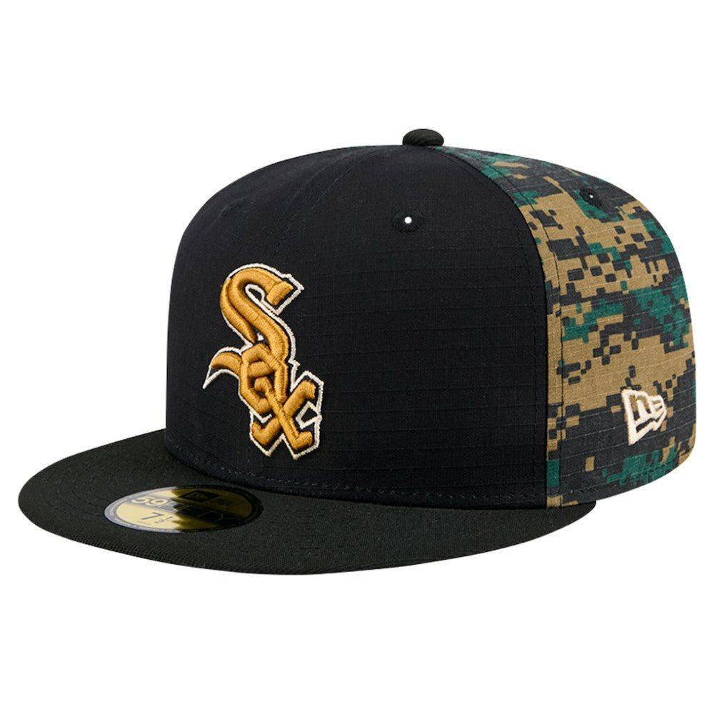 Chicago White Sox New Era Digi Camo 59FIFTY Fitted Hat - Black Hats