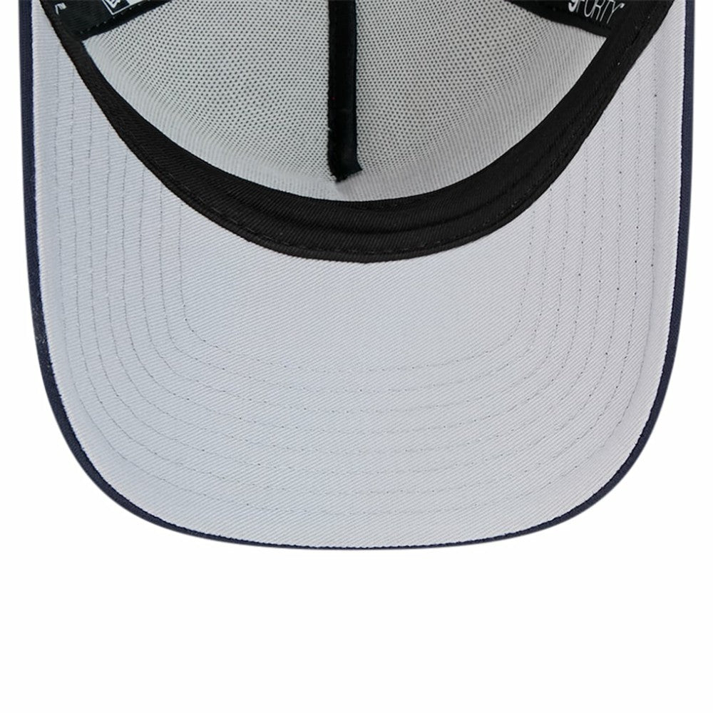 New York Yankees New Era Retro Wordmark 9FORTY A-Frame Trucker Adjustable Hat - White Hats