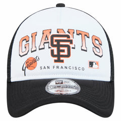 San Francisco Giants New Era Retro Wordmark 9FORTY A-Frame Trucker Adjustable Hat - White Hats